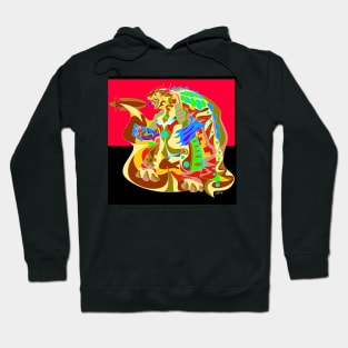 gamera kaiju turtle tortoise in nuclear kaiju ecopop in mexican patterns art Hoodie